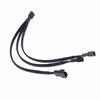 Generic  4 pin PWM Fan Cable 1 to 3 ways Splitter Black Sleeved Extension Cable Image