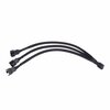 Generic  4 pin PWM Fan Cable 1 to 3 ways Splitter Black Sleeved Extension Cable Image