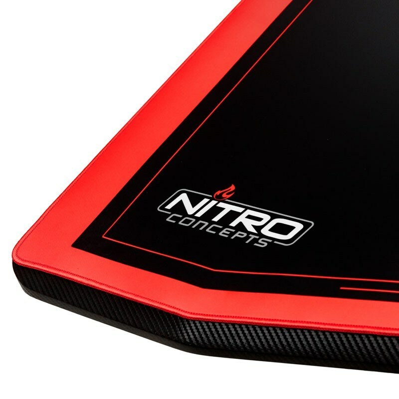 Nitro Concepts D16m Manually Adjustable Sit Stand Gaming Desk Carbon Red Falcon Computers Nitro Concepts D16m Manually Adjustable Sit Stand Gaming Desk Carbon Red Falcon Computers