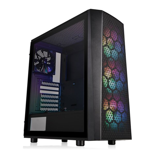Thermaltake CA-1L7-00M1WN-03 Versa J24 Mid Tower Chassis, Tempered Glass, ARGB, 4x 120mm Fans, USB 3.0 - SPECIAL OFFER