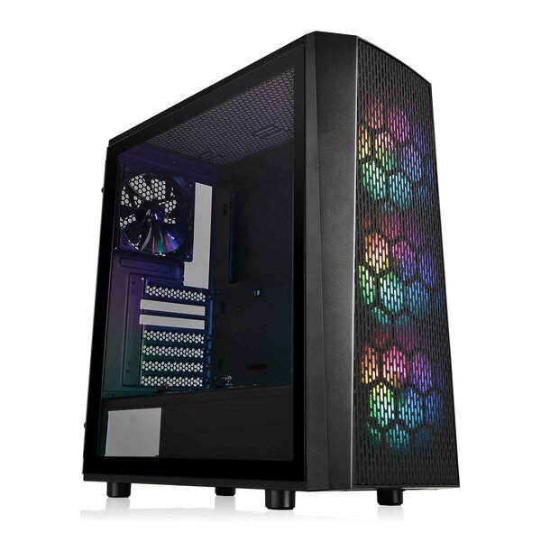 Thermaltake  Versa J24 Mid Tower Chassis, Tempered Glass, ARGB, 4x 120mm Fans, USB 3.0