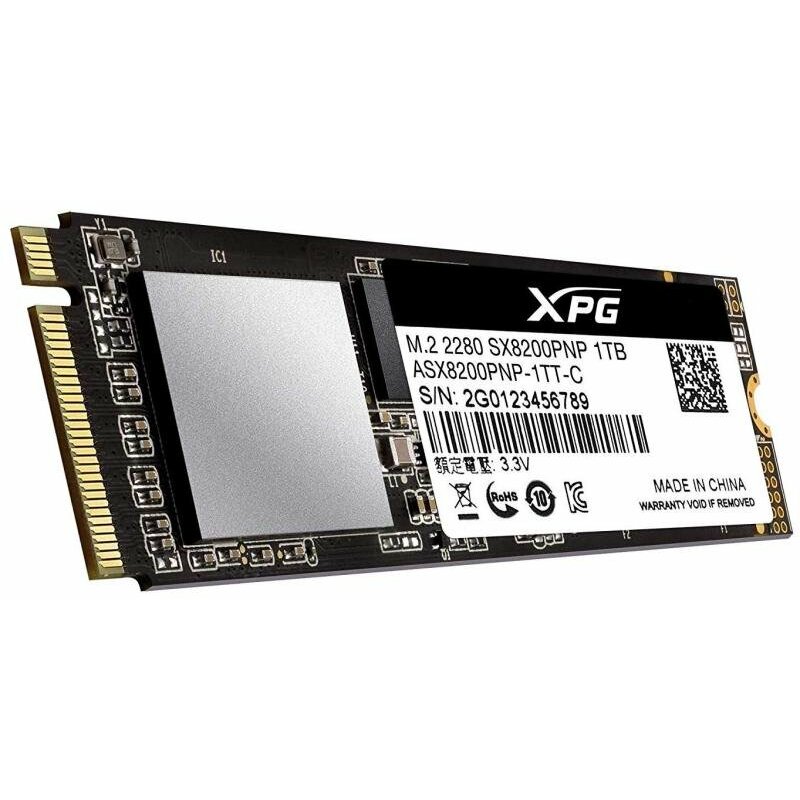 XPG 1TB XPG SX8200 PRO M.2 NVMe SSD, M.2 2280, PCIe, 3D NAND