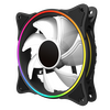 GameMax  Mirage Rainbow RGB 120mm Fan 5V Addressable 3pin Header & 3pin M/B - White Fins Image