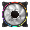 GameMax  Mirage Rainbow RGB 120mm Fan 5V Addressable 3pin Header & 3pin M/B - White Fins Image