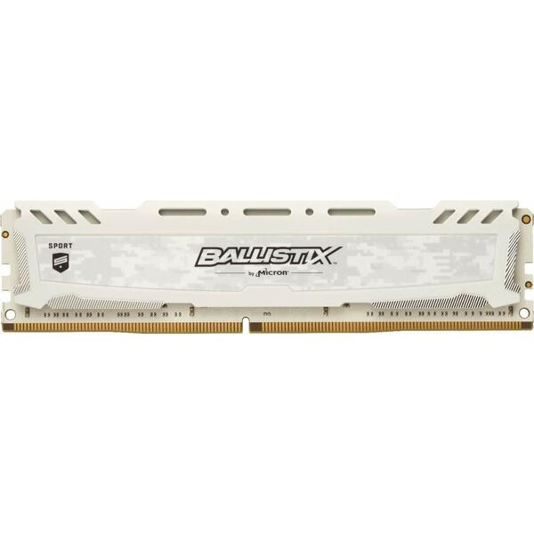 Crucial  8GB DDR4 3000 MHz, DRAM, Desktop Gaming Memory, CL15 (White)