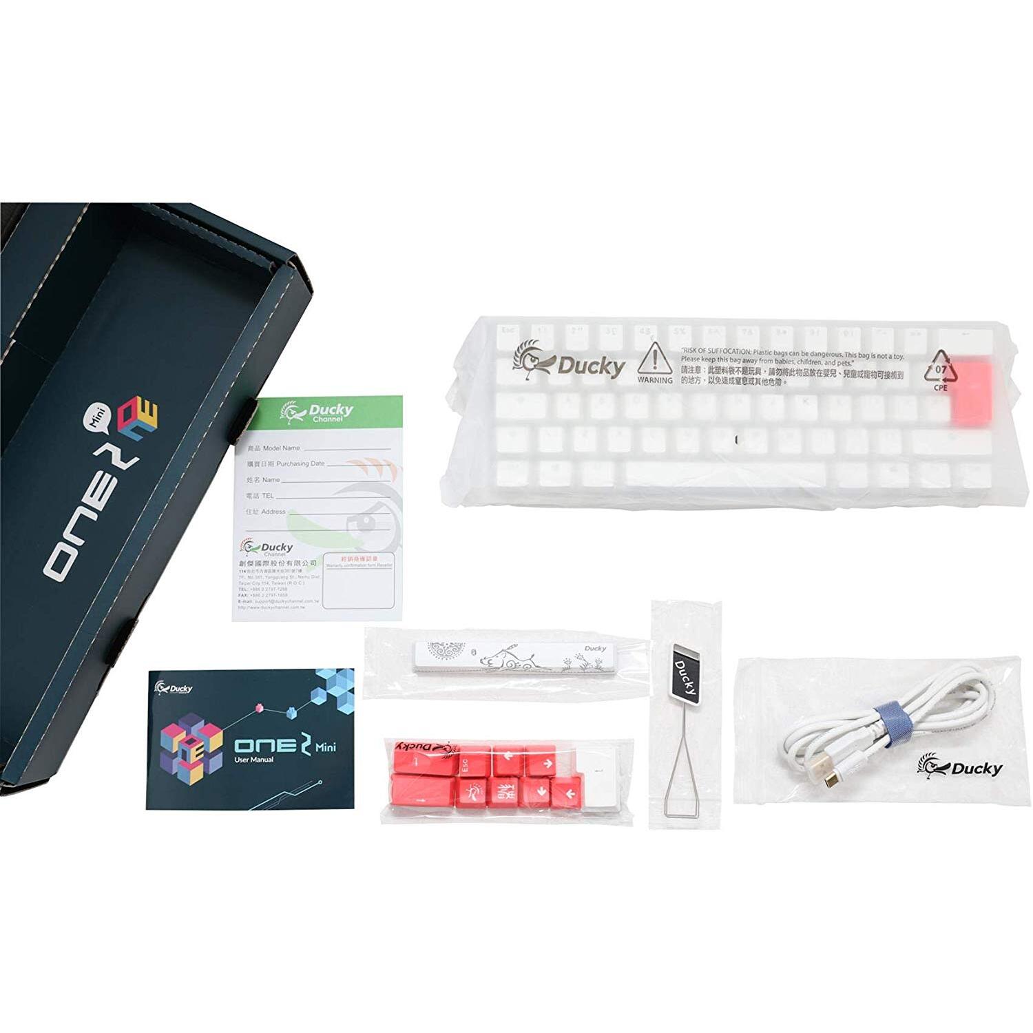 Ducky Dkon1861st Pukpdwwt1 One2 Mini 60 Rgb Usb Mechanical Gaming Keyboard Silver Cherry Mx Speed Switch Uk Layout White Edtition Daily Deal Offer