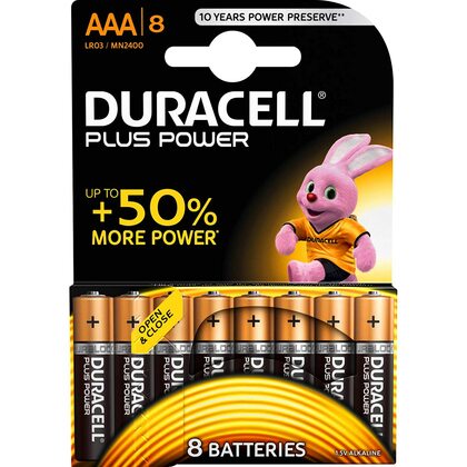 Duracell MN2400B8 Plus Power AAA 8 Pack