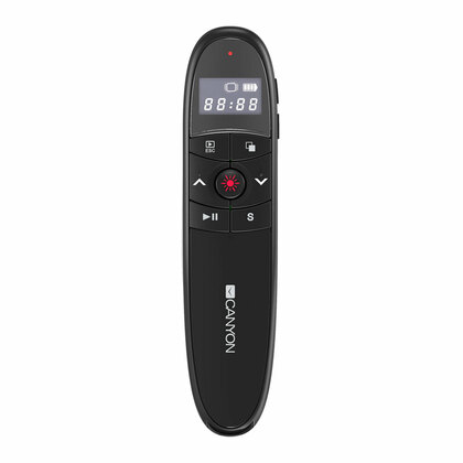 Canyon  Wireless Presenter 2.4GHZ Red Laser LCD Black