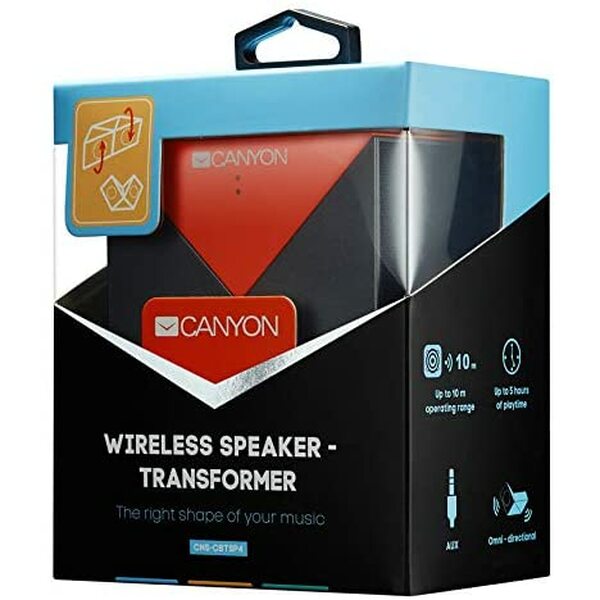 Canyon  Black/Orange Transformer Bluetooth Speakers