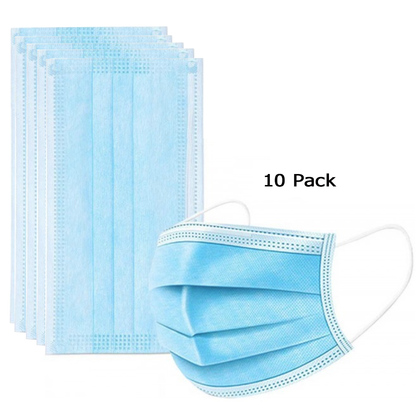 Generic  10 Pack Disposable 3 ply Face Mask