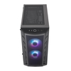 Coolermaster MCB-B320L-KGNN-S02 MasterBox MB320L ARGB Micro Tower. Edge-to-Edge Tempered Glass Side, Addressable RGB LED Fans Image