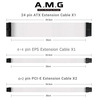 ANTEC  Power Supply Sleeved Cable Extension Kit 30cm with Combs, White Image