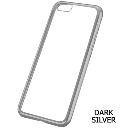 Amb Walk N Talk  Iphone 7 Case - Clear with accent colour - Dark Silver