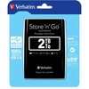 Verbatim 53177 2TB Store `n` Go USB 3.0 2.5 Inch External Hard Drive - Black - Special Offer Image