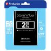 Verbatim 53177 2TB Store `n` Go USB 3.0 2.5 Inch External Hard Drive - Black - SPECIAL OFFER Image