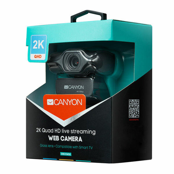 Canyon  Canyon 2K Quad HD Live Streaming Webcam with Noise Reduction Microphone MS Team Ready - Special Offer