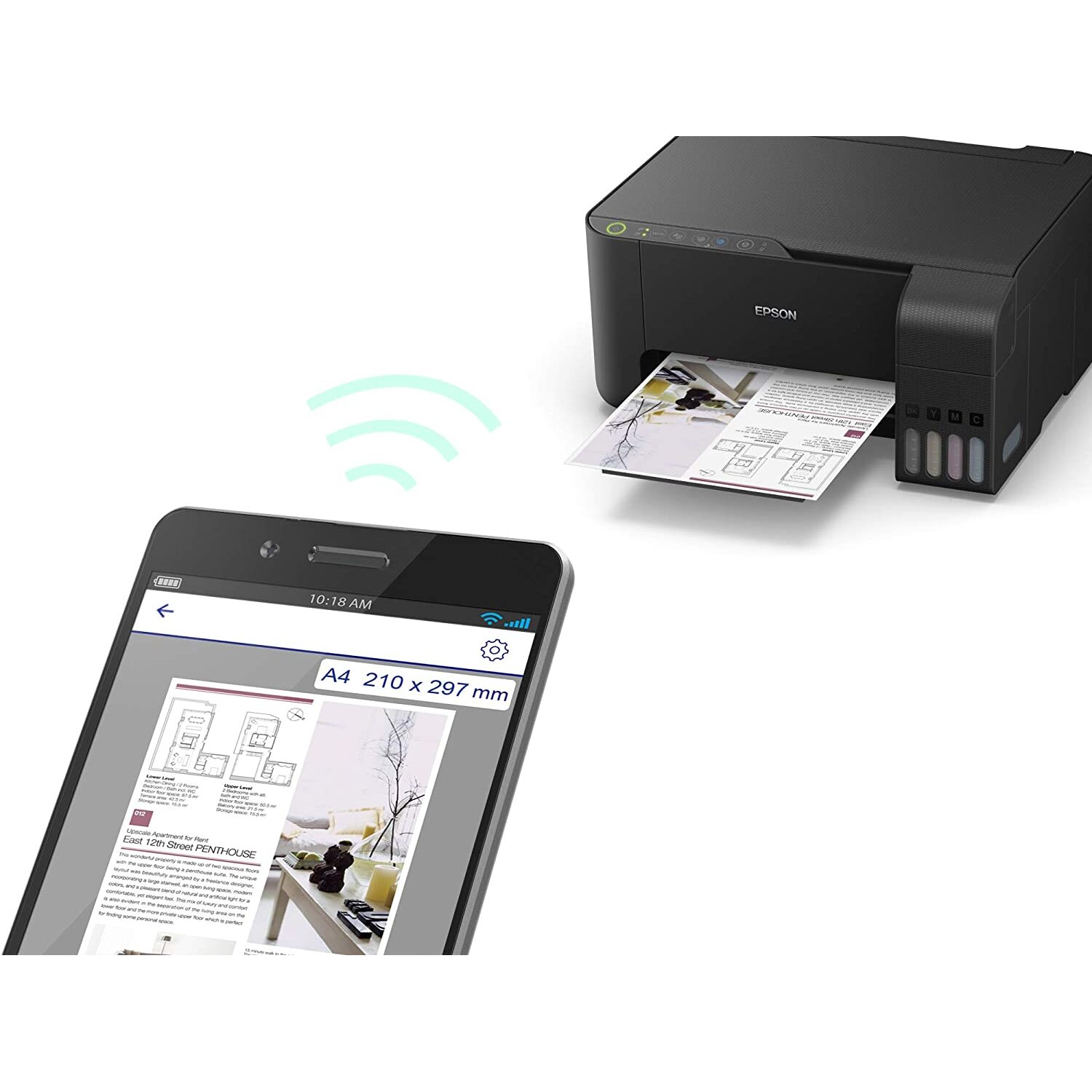 EPSON EcoTank ETM2710 Colour Wireless Inkjet Printer Falcon Computers