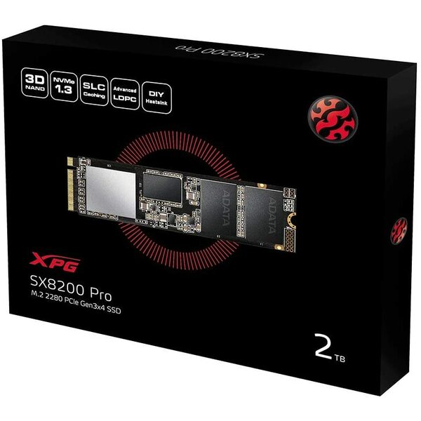 XPG  2TB XPG SX8200 PRO M.2 NVMe SSD, M.2 2280, PCIe, 3D NAND, R/W 3500/3000MB/s  - Special Offer