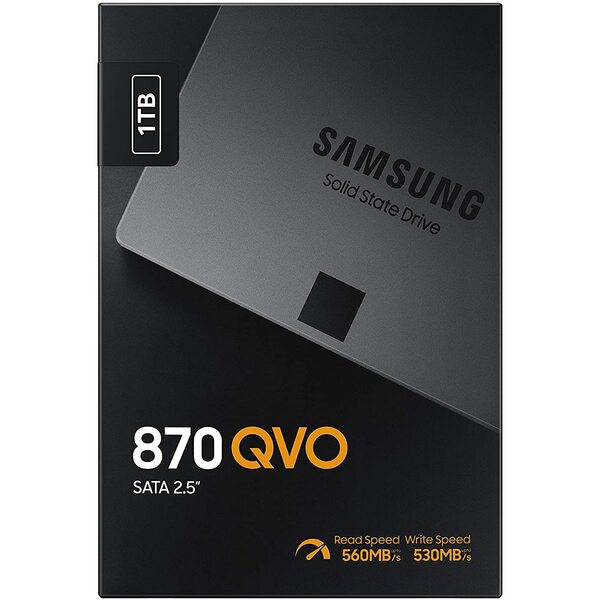 Samsung MZ-77Q1T0BW 1TB 870 QVO SATA III 2.5 inch SSD Samsung V-Nand upto 550mbps read   - Special Offer