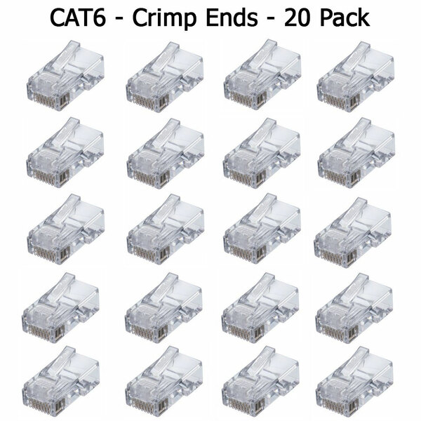 Generic  20 Pack Rj45 Plugs Cat6 - Crimp Connector