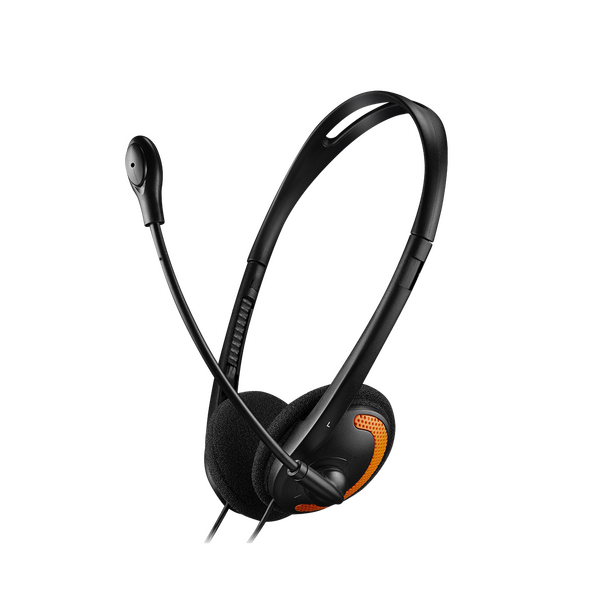 Canyon Stylish And Comfy Headset HS-01 - Black / Orange 2x 3.5mm Jack - Special Offer