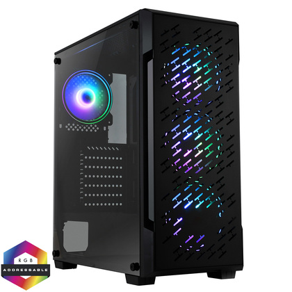 CIT  CiT Crossfire Gaming Case 4x ARGB Fans TG Side Panel