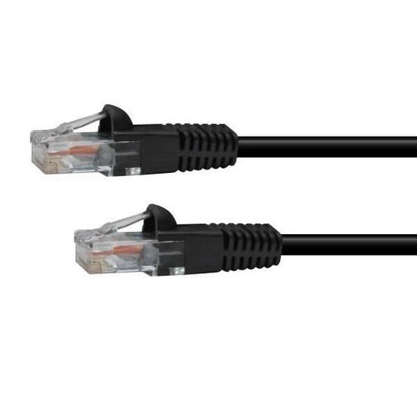 Generic  2Mt RJ45 CAT5E UTP Network Patch Lead - Black - Full Copper