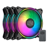 Coolermaster Masterfan MF120 Halo Addressable RGB 3 Fan Pack With ARGB Controller Image