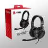 MSI Imerse G30 v2 Foldable Lightweight headset with detachable mic, 40mm controllers, 4 pole and 3.5mm splitter included Image