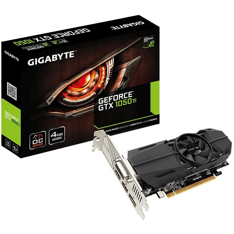 Gigabyte GeForce GTX 1050 Ti 4GB GDDR5 Low Profile Graphics Card ...