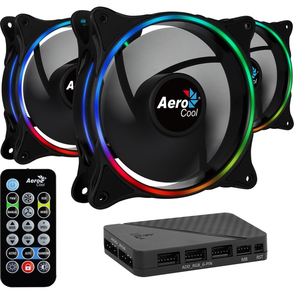 Aerocool Eclipse 12 Pro 120 mm ARGB FANS x 3 with Hub