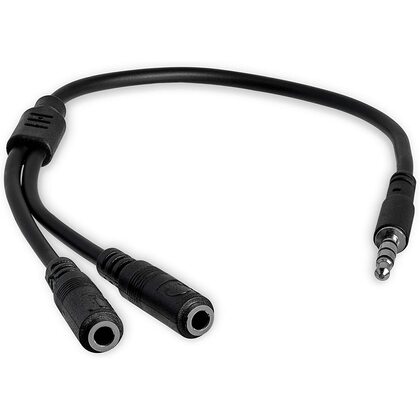 StarTech MUYHSMFF StarTech.com Headset Adapter, Microphone and Headphone Splitter - 3.5mm Headphone & Mic Combo Jack Y Cable for Laptop / PC
