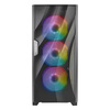 ANTEC  DF700 FLUX Mid Tower ATX Case in Black with Tempered Glass, 3x ARGB Fans Image