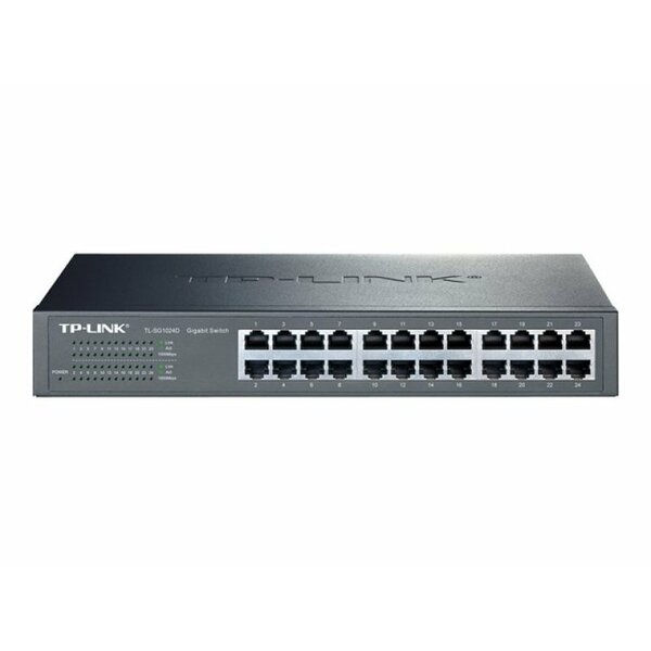 TP-LINK  24 Port 10/100/1000 Gigabit Desktop Switch - Steel Case