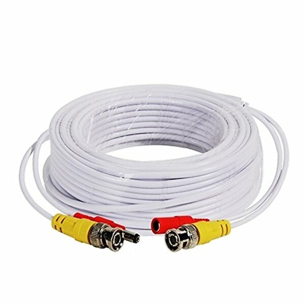 Generic  15M BNC Plug + Play Video Power shotgun Cable For CCTV Cameras - White