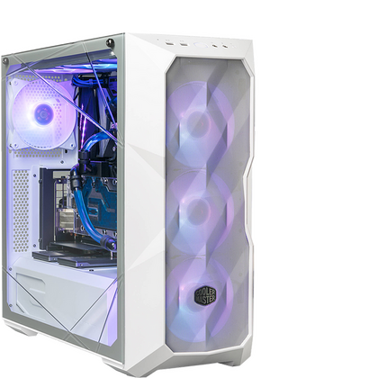 Coolermaster  MasterBox TD500 Mesh white- ARGB Mesh, 3 x 120mm Fans, Crystalline Glass Pannel, White Edition