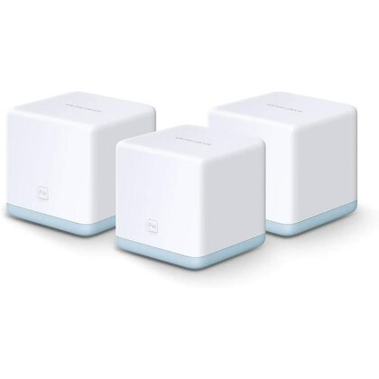 Mercusys  (HALO S12) Whole-Home Mesh Wi-Fi System, 3 Pack, Dual Band AC1200, 2 x LAN on each Unit