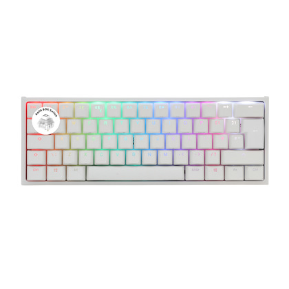 Ducky 2061ST-KUKPDWWTW One2 Mini 60% RGB USB Mechanical Gaming Keyboard Kailh BOX White Switch UK Layout - White - BLACK FRIDAY DEAL