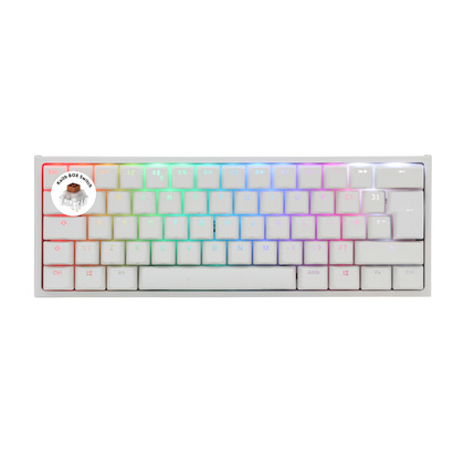 Ducky 2061ST-KUKPDWWTK One2 Mini 60% RGB USB Mechanical Gaming Keyboard Kailh BOX Brown Switch UK Layout - White - BLACK FRIDAY DEAL