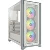 Corsair CC-9011205-WW iCUE 4000X RGB White Mid Tower Gaming Case - White USB 3.0 - EX DISPLAY REDUCED Image