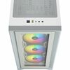Corsair  iCUE 4000X RGB White Mid Tower Gaming Case - White USB 3.0 Image