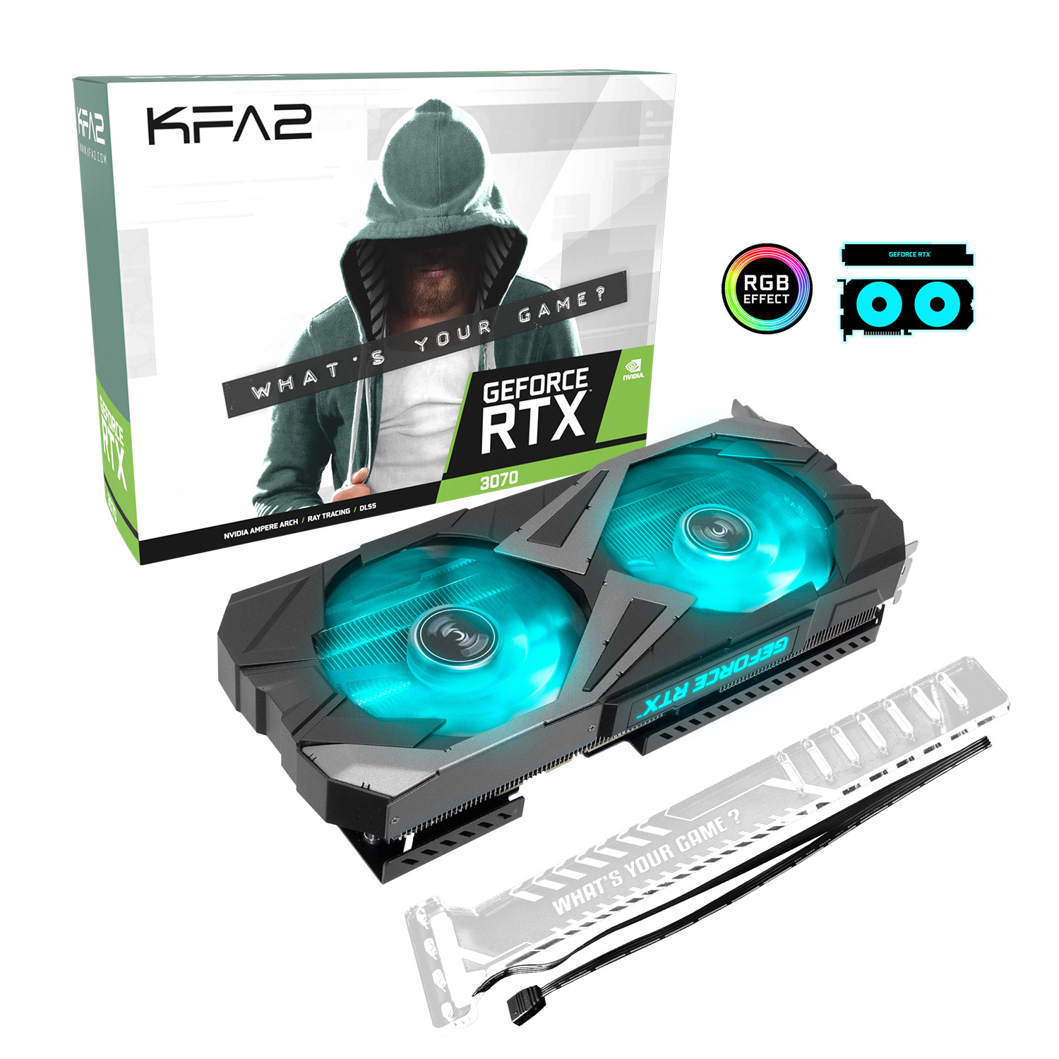 KFA2 GeForce RTX™ 3070 EX (1-Click OC) 8GB GDDR6x PCI-Express Graphics ...