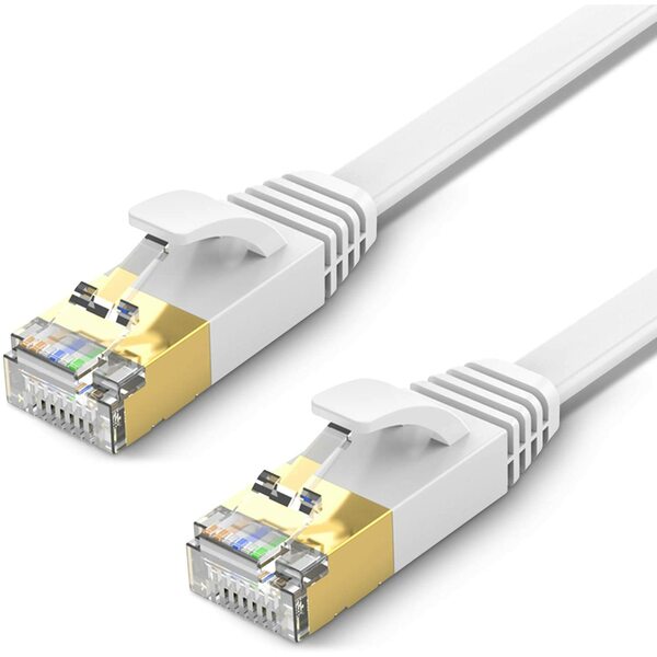 Generic  3 Meter Flat Network patch Cable Cat7 SSPT - WHITE