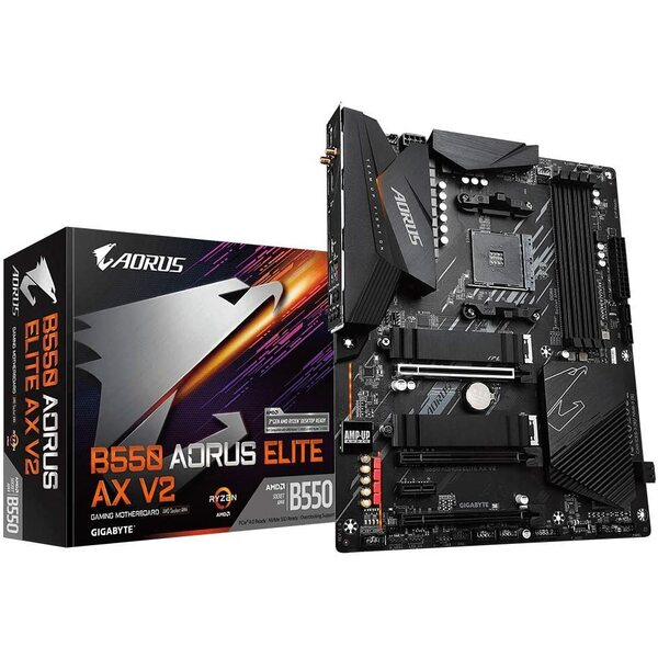Gigabyte  AMD Ryzen B550 AORUS ELITE AX V2 AM4 PCIe 4.0 ATX Motherboard