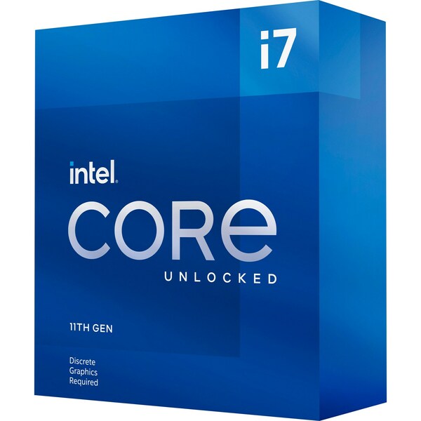 Intel  Core i7-11700K CPU, 1200, 3.6 GHz (5.0 Turbo), 8-Core, 125W, 14nm, 16MB Cache Retail (No Cooler)