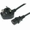 Generic  Mains Lead Moulded Plugs 5 meter (PC / TV - Kettle type) Image