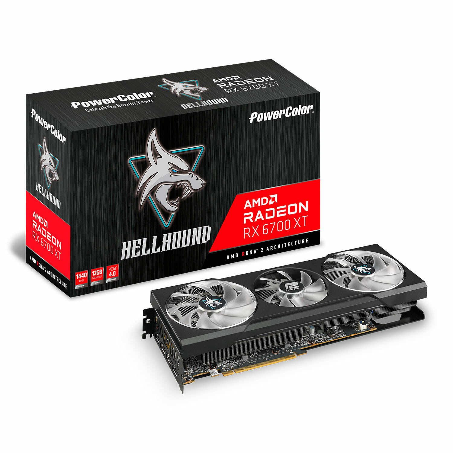 Power Colour AMD Radeon RX 6700 XT Hellhound 12GB Graphics Card Falcon Computers