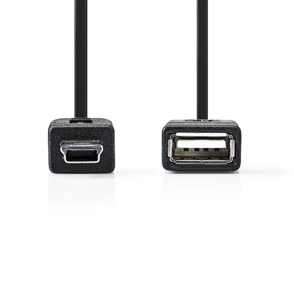 NEDIS  USB 2.0 Mini 5-Pin Male to USB-A Female Straight 0.20 m