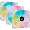 Corsair  iCUE White Edition SP120 RGB ELITE Performance 120 mm PWM Triple Fan Kit with Node Controller Image