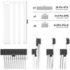 Generic  Power Supply Sleeved Cable Extension Kit 30cm with Combs, White Image
